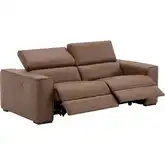 Picasso Power Motion Loveseat in Caramel Top Grain Leather